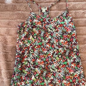 JCrew sheer racer back top size 0